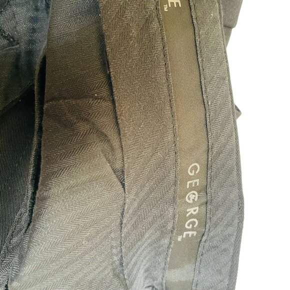 George Mens Dress Pants Black Polyester Rayon Blend Relaxed Fit Size 36x32 - Picture 10 of 13